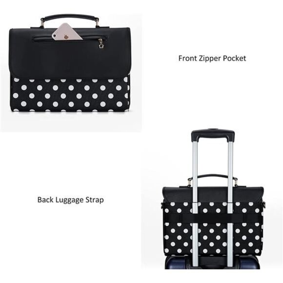 Laptop Shoulder Bag for 13-15 '' Notebook PU leather Computer Protective Sleeve - Picture 4 of 6